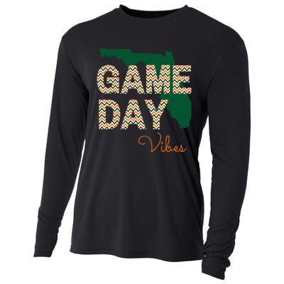 Miami Football Game Day Vibes Fall Tailgate Cooling Performance Long Sleeve Crew