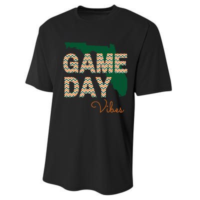 Miami Football Game Day Vibes Fall Tailgate Performance Sprint T-Shirt