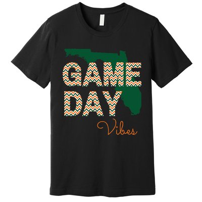 Miami Football Game Day Vibes Fall Tailgate Premium T-Shirt