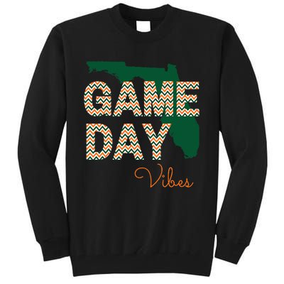 Miami Football Game Day Vibes Fall Tailgate Tall Sweatshirt