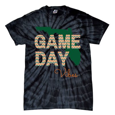 Miami Football Game Day Vibes Fall Tailgate Tie-Dye T-Shirt