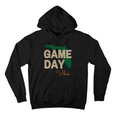 Miami Football Game Day Vibes Fall Tailgate Tall Hoodie