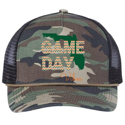 Miami Football Game Day Vibes Fall Tailgate Retro Rope Trucker Hat Cap