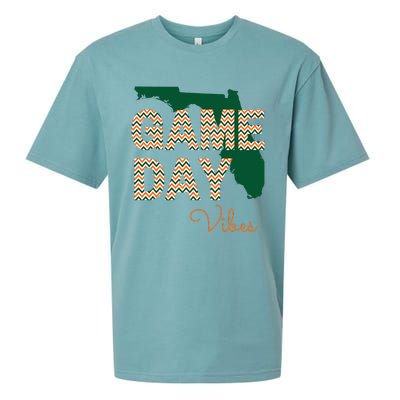 Miami Football Game Day Vibes Fall Tailgate Sueded Cloud Jersey T-Shirt