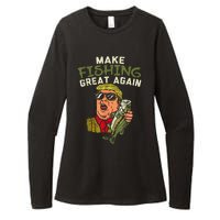 Make Fishing Great Again Trump Funny Fisherman Angler Gift Womens CVC Long Sleeve Shirt