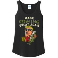 Make Fishing Great Again Trump Funny Fisherman Angler Gift Ladies Essential Tank