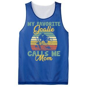 My Favorite Goalie Calls Me Mom Winter Sports Ice Hockey Mom Cool Gift Mesh Reversible Basketball Jersey Tank