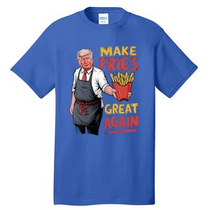 Make Fries Great Again Viral Trump Meme Trump Vance 2024 Vneck Tall T-Shirt