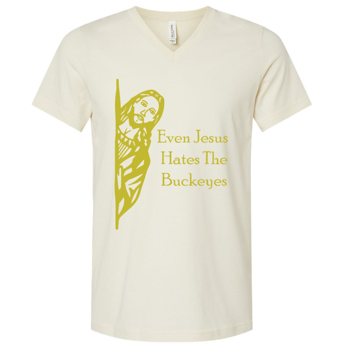 Michigan Fan Gear Even Jesus Hates Thebuckeyes V-Neck T-Shirt