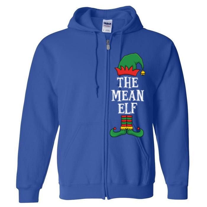 Matching Family Group Funny Xmas IM The Mean Elf Christmas Cool Gift Full Zip Hoodie