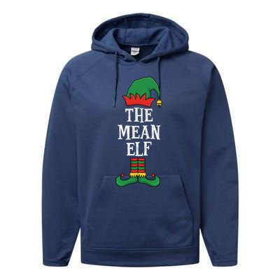 Matching Family Group Funny Xmas IM The Mean Elf Christmas Cool Gift Performance Fleece Hoodie