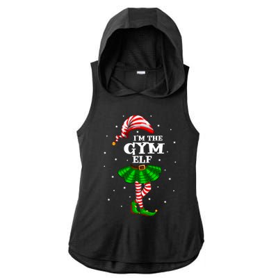 Matching Family Group IM The Gym Elf Christmas Gift Ladies PosiCharge Tri-Blend Wicking Draft Hoodie Tank