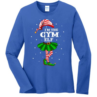 Matching Family Group IM The Gym Elf Christmas Gift Ladies Long Sleeve Shirt