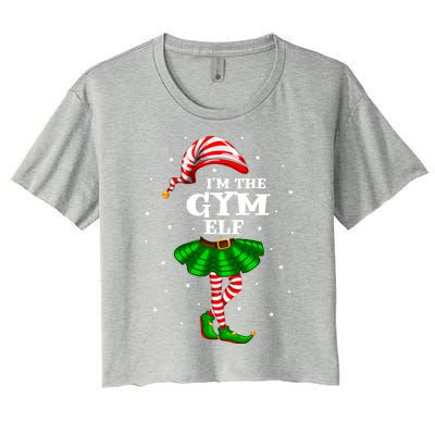 Matching Family Group IM The Gym Elf Christmas Gift Women's Crop Top Tee