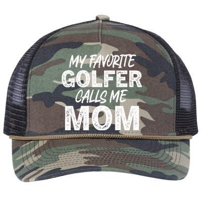 My Favorite Golfer Calls Me Mom Funny Golfing Mother Golf Gift Retro Rope Trucker Hat Cap