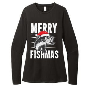 Merry Fishmas Gift Funny Fishing Christmas Cute Gift Womens CVC Long Sleeve Shirt