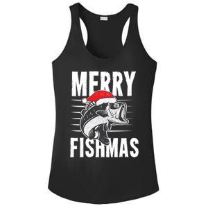 Merry Fishmas Gift Funny Fishing Christmas Cute Gift Ladies PosiCharge Competitor Racerback Tank