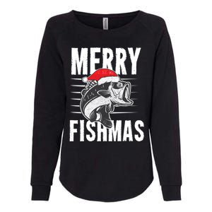 Merry Fishmas Gift Funny Fishing Christmas Cute Gift Womens California Wash Sweatshirt