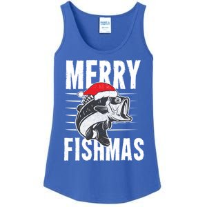 Merry Fishmas Gift Funny Fishing Christmas Cute Gift Ladies Essential Tank