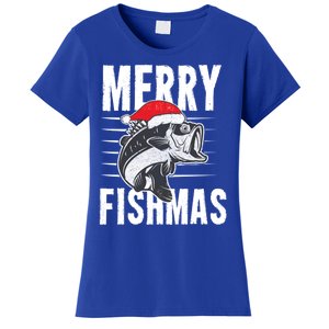 Merry Fishmas Gift Funny Fishing Christmas Cute Gift Women's T-Shirt