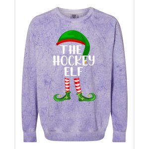 Matching Family Group The Hockey Elf Christmas Meaningful Gift Colorblast Crewneck Sweatshirt