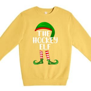 Matching Family Group The Hockey Elf Christmas Meaningful Gift Premium Crewneck Sweatshirt