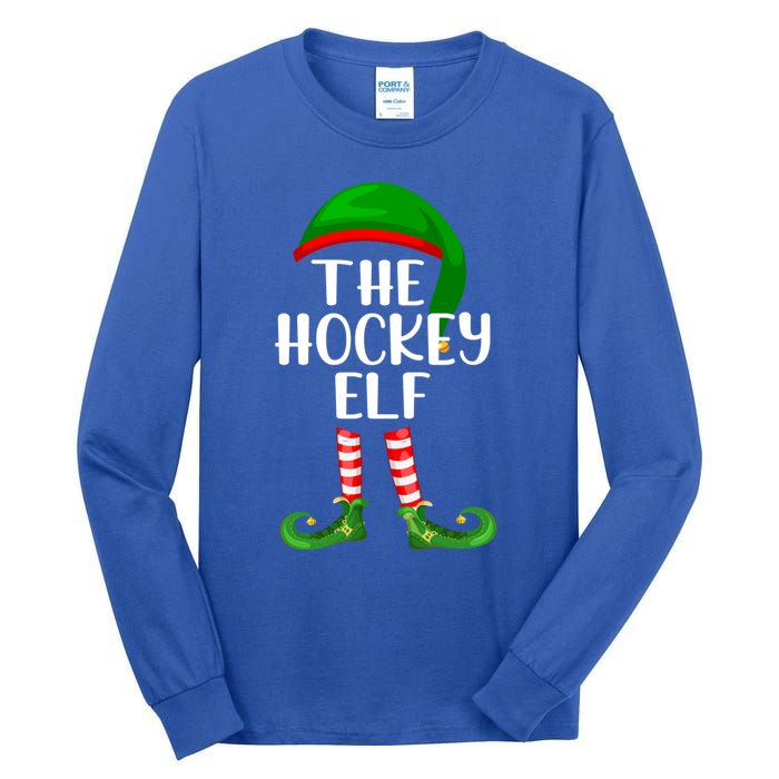 Matching Family Group The Hockey Elf Christmas Meaningful Gift Tall Long Sleeve T-Shirt