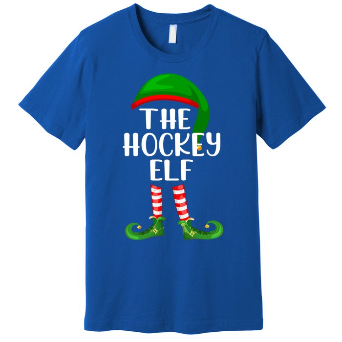 Matching Family Group The Hockey Elf Christmas Meaningful Gift Premium T-Shirt