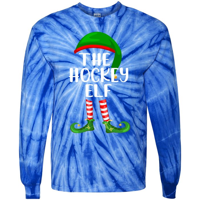 Matching Family Group The Hockey Elf Christmas Meaningful Gift Tie-Dye Long Sleeve Shirt