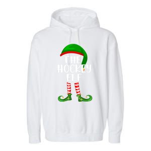 Matching Family Group The Hockey Elf Christmas Meaningful Gift Garment-Dyed Fleece Hoodie