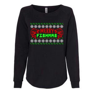 Merry Fishmas Gift Womens California Wash Sweatshirt