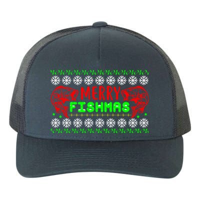 Merry Fishmas Gift Yupoong Adult 5-Panel Trucker Hat