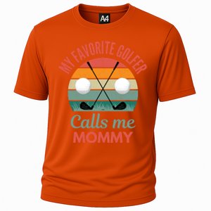 My Favorite Golfer Calls Me Mommy Funny Supporting Golf Mom Gift Cooling Performance Crew T-Shirt