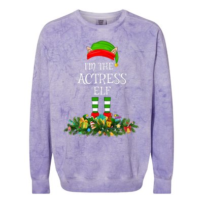 Matching Family Group IM The Actress Elf Christmas Colorblast Crewneck Sweatshirt