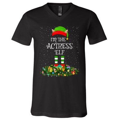 Matching Family Group IM The Actress Elf Christmas V-Neck T-Shirt