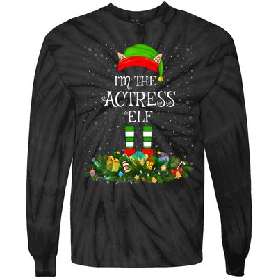 Matching Family Group IM The Actress Elf Christmas Tie-Dye Long Sleeve Shirt