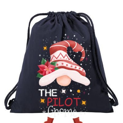 Matching Family Group Christmas The Pilot Gnome Costume Gift Drawstring Bag