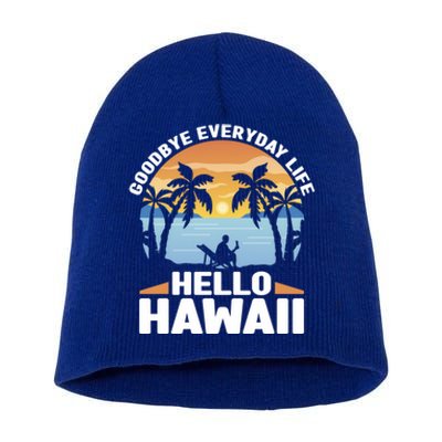 Matching Family Group Hawaiian Vacation Life Hello Hawaii Great Gift Short Acrylic Beanie