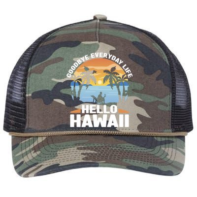 Matching Family Group Hawaiian Vacation Life Hello Hawaii Great Gift Retro Rope Trucker Hat Cap