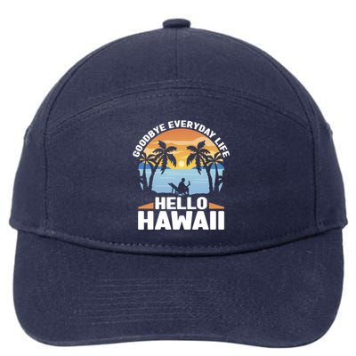 Matching Family Group Hawaiian Vacation Life Hello Hawaii Great Gift 7-Panel Snapback Hat