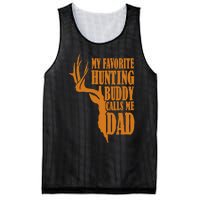 My Favorite Hunting Buddy Calls Me Dad Deer Funny Hunter Mesh Reversible Basketball Jersey Tank