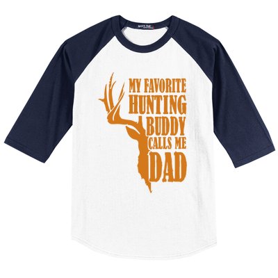 My Favorite Hunting Buddy Calls Me Dad Deer Funny Hunter Baseball Sleeve Shirt