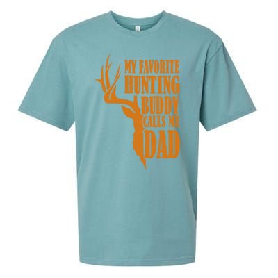 My Favorite Hunting Buddy Calls Me Dad Deer Funny Hunter Sueded Cloud Jersey T-Shirt