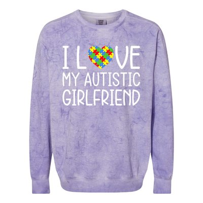 My Friend Has Autism Gift I Love My Autistic Friend Cool Gift Colorblast Crewneck Sweatshirt