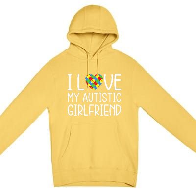 My Friend Has Autism Gift I Love My Autistic Friend Cool Gift Premium Pullover Hoodie