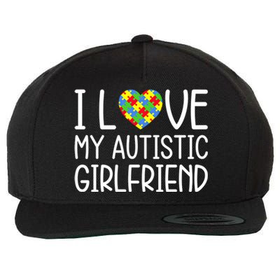 My Friend Has Autism Gift I Love My Autistic Friend Cool Gift Wool Snapback Cap