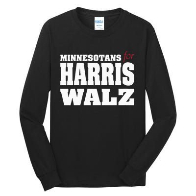 Minnesotans For Harris Waltz 2024 Harris Waltz 2024 Election Tall Long Sleeve T-Shirt