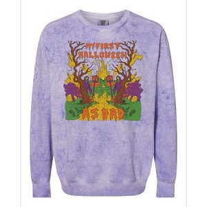 My First Halloween As Dad Colorblast Crewneck Sweatshirt