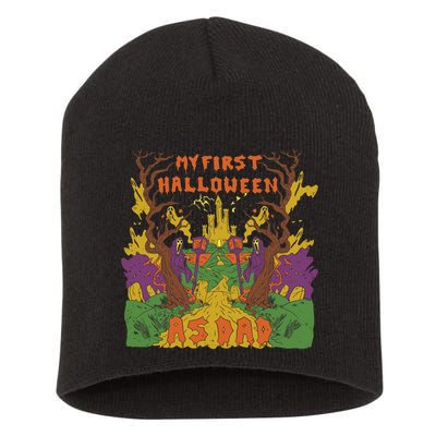 My First Halloween As Dad Short Acrylic Beanie