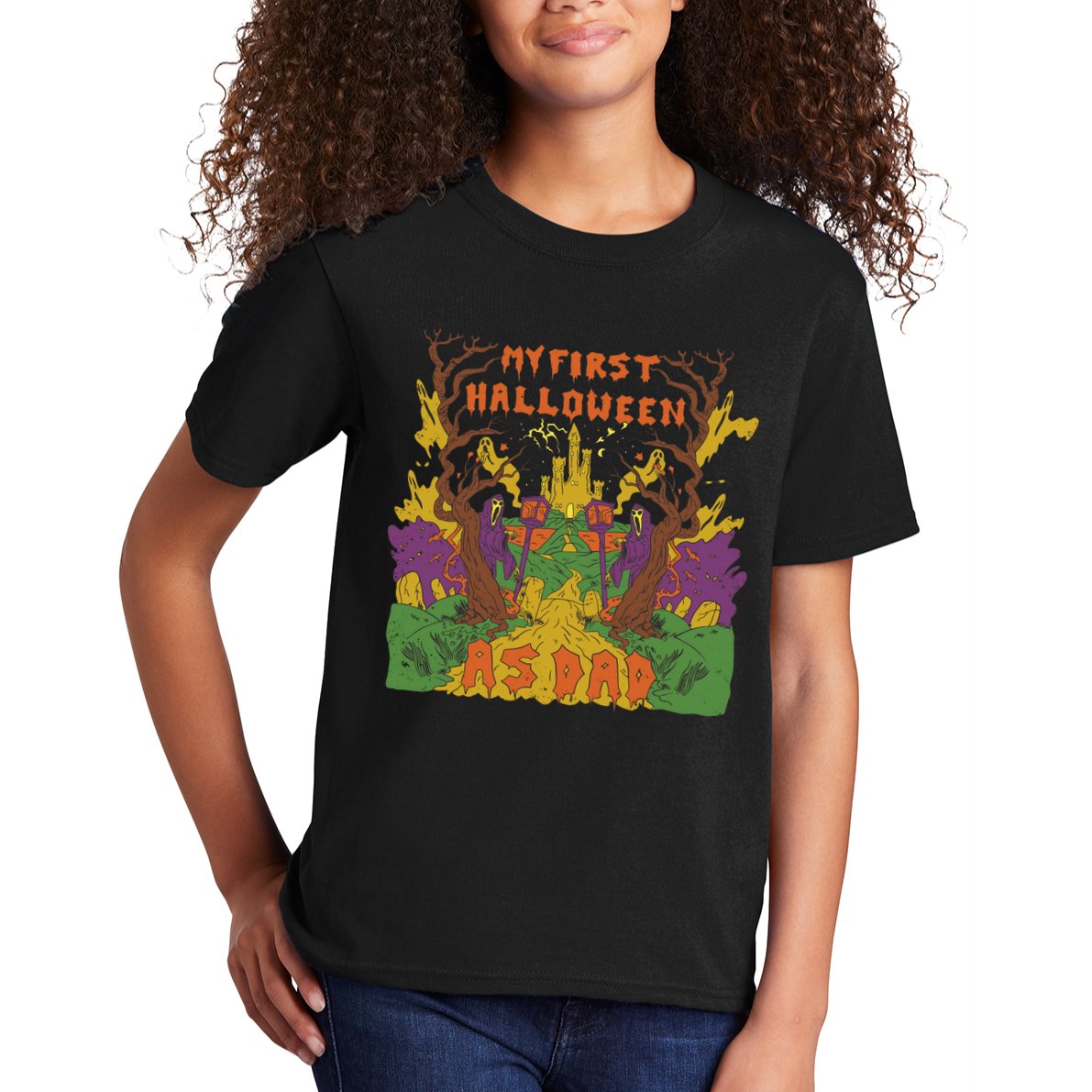My First Halloween As Dad Kids T-Shirt